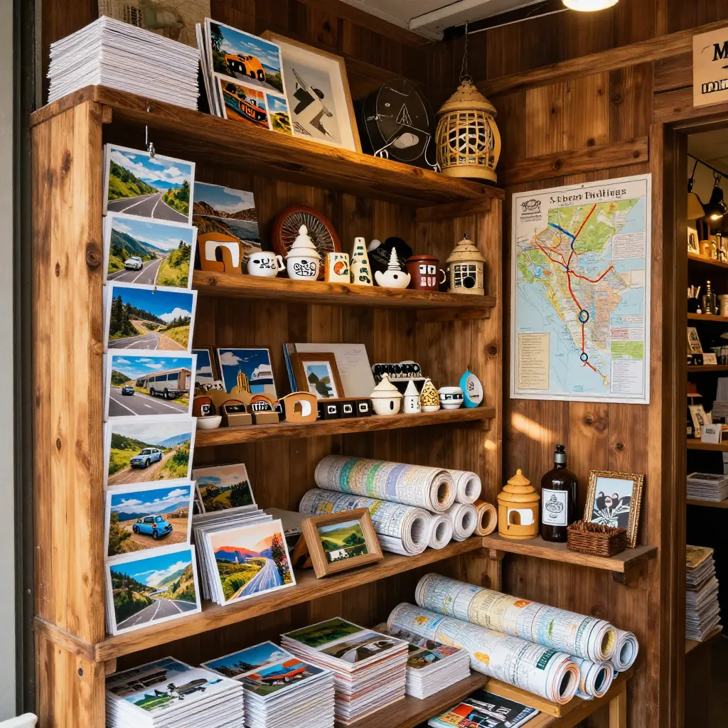 Mountain escape with peaks and pine