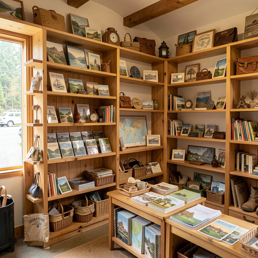 Scrapbook and travel journal with maps and polaroids